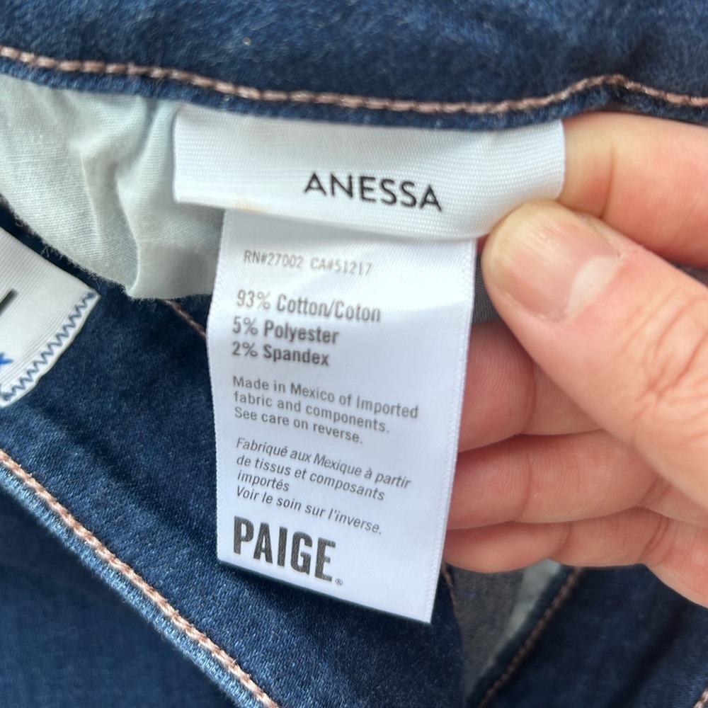 Paige ‘Anessa’ Wide Leg Crop Denim-size 30 - Picture 5 of 9